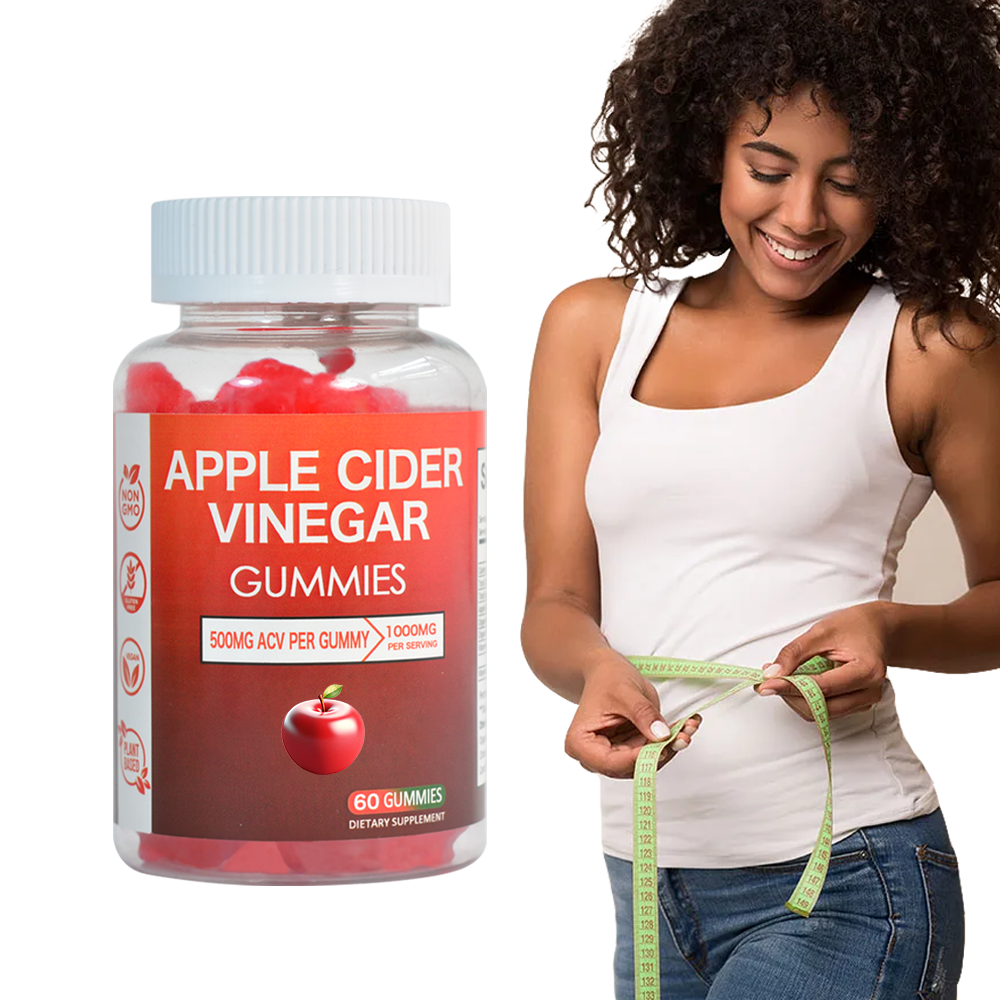 Chinaherbs Organic Apple Cider Vinegar Gummies – Vegan ACV Supplement with Vitamins B9 & B12 for Metabolism Support, Detox & Weight Management (60 Gummies)
